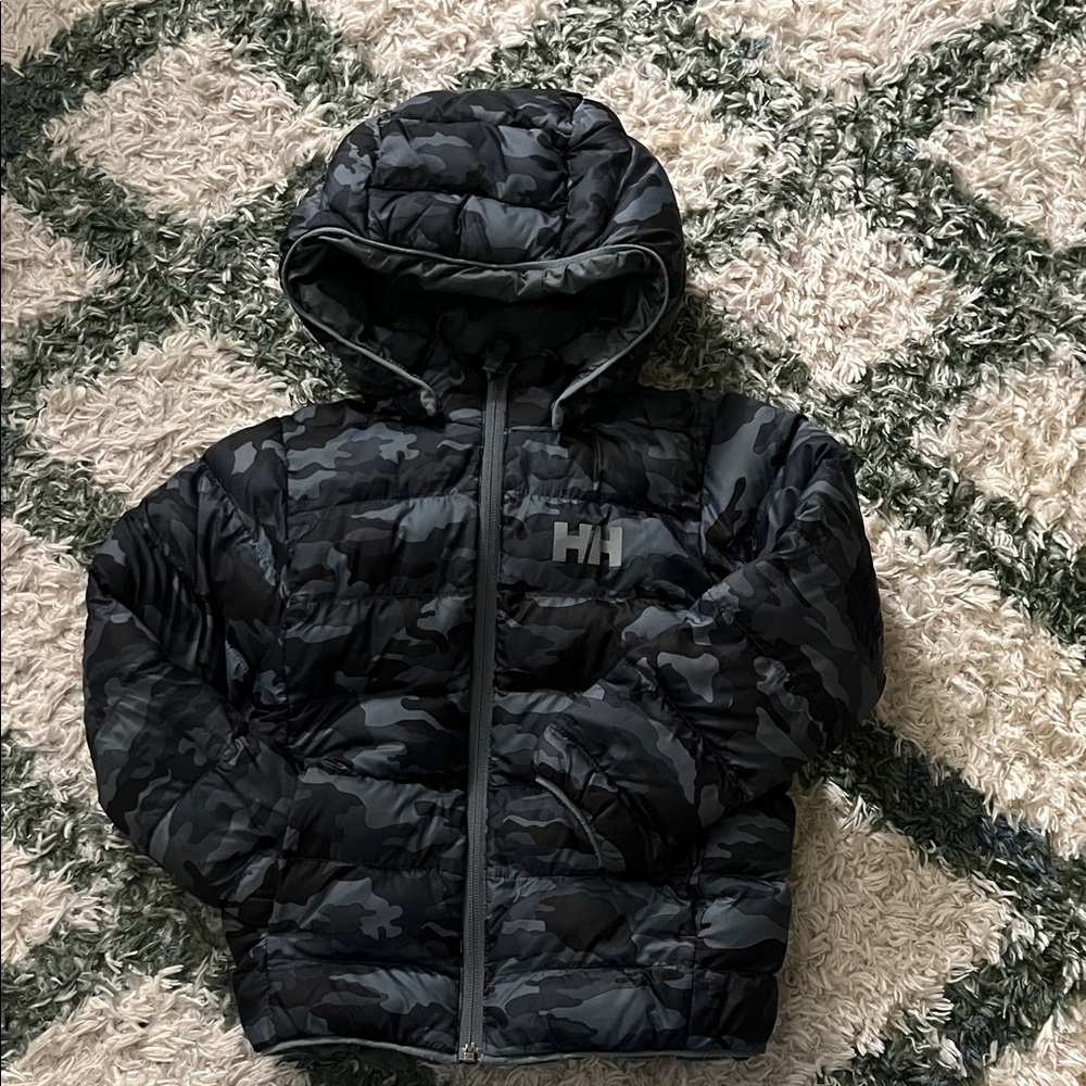 Helly Hansen Black Camouflage Hooded Jacket